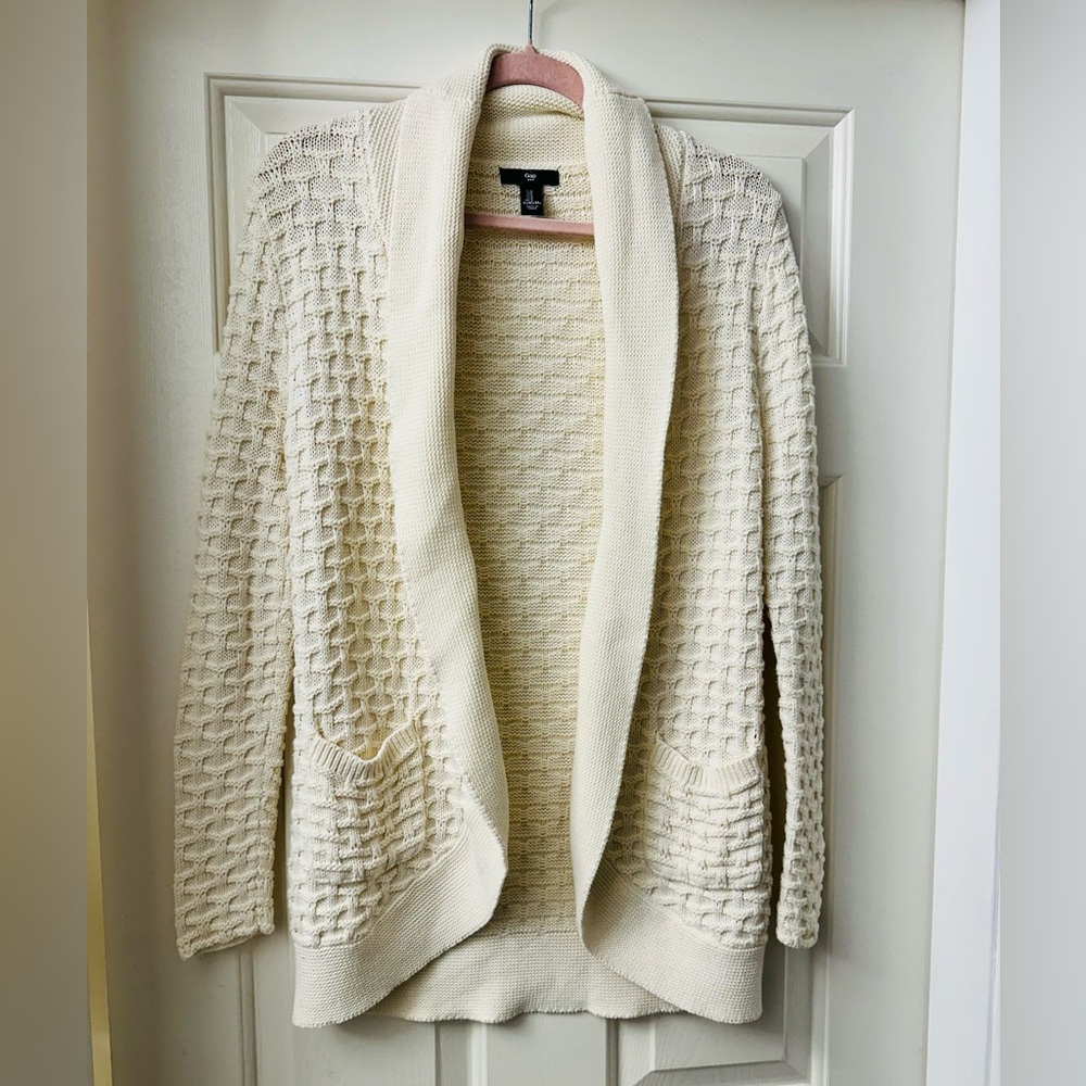 GAP Cream Textured Cardigan S